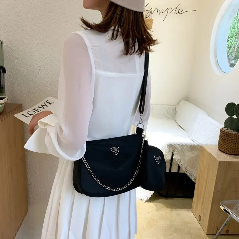 Nylon Crossbody Bag For Women Fashion Portable Casual Underarm Bag Students Cross Body Bag - Image 3