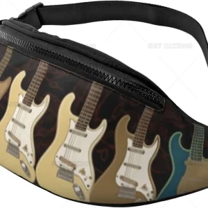 Art Guitar Pattern Fanny Pack for Men Women Fashion Running Waist Packs Crossbody Bags Belt Bag with Adjustable Strap Sports