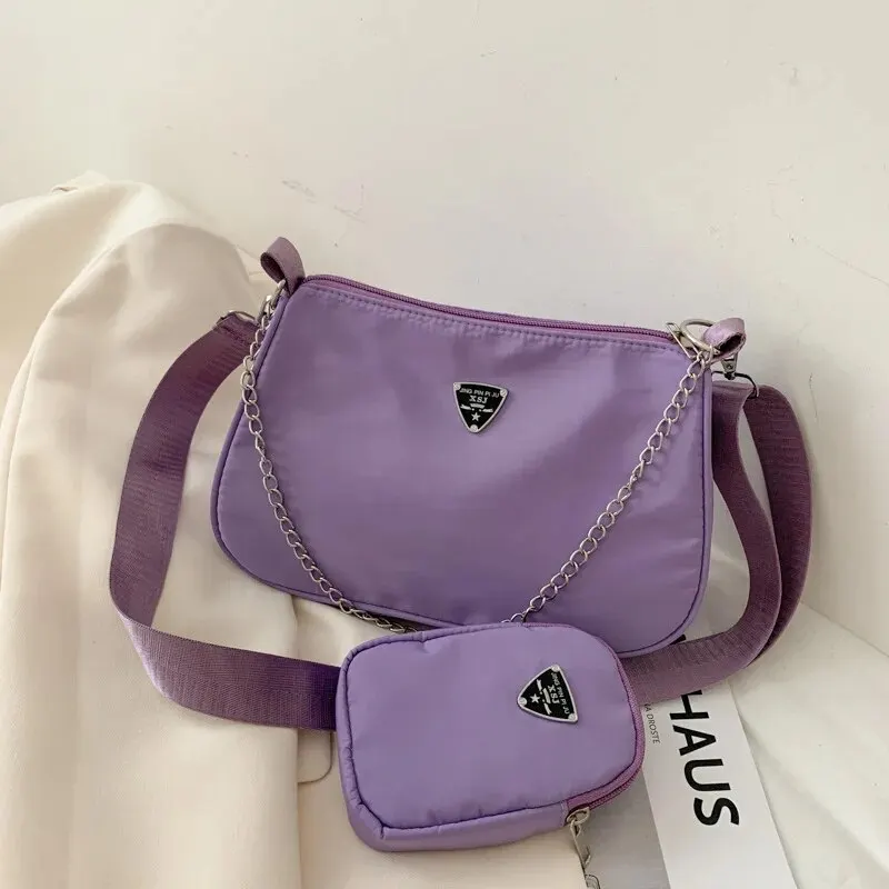 Nylon Crossbody Bag For Women Fashion Portable Casual Underarm Bag Students Cross Body Bag - Image 2